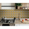Homeroots 4 x 4 in. Yellow Blue Provence Peel & Stick Tiles 400076